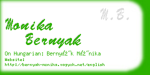 monika bernyak business card